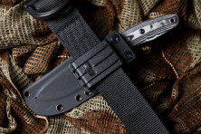 Ніж Kizlyar Supreme Urban сірий, сталь AUS8, рукоять микарта