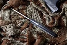 Ніж Kizlyar Supreme Urban сірий, сталь AUS8, рукоять микарта