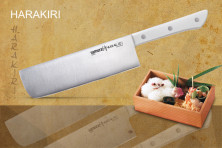 Ніж кухонний Samura Harakiri овочевий Накірі, 161 мм, White SHR-0043W