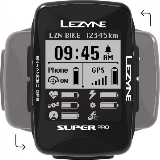 Комп'ютер Lezyne SUPER PRO GPS HR LOADED y13 чорний