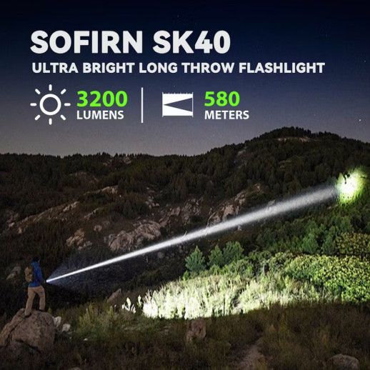 Ліхтар Sofirn SK40 ручний 3200 лм з USB-C
