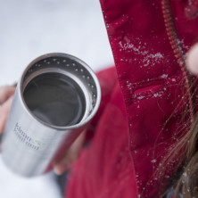 Термочашка Klean Kanteen tkwide Cafe Cap матова нержавіюча сталь 592 мл