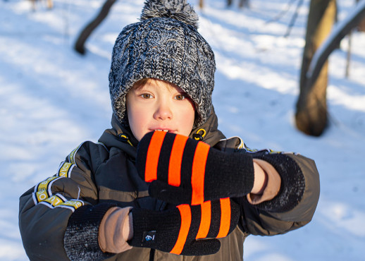 Водонепроницаемые детские варежки Dexshell Children mittens, оранжевые DG536