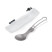 Ложко-вилка титановая складная Naturehike NH19C001-J серая с мешочком (поврежденная упаковка)