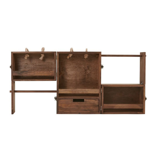 Этажерка с полками Naturehike CNH22JU018, натуральное дерево