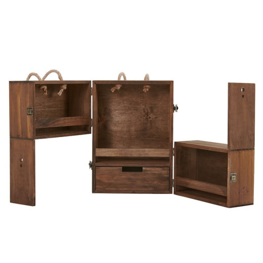 Этажерка с полками Naturehike CNH22JU018, натуральное дерево