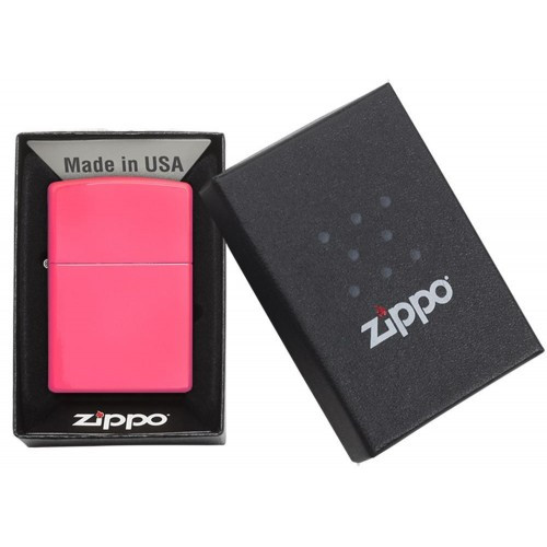 Зажигалка Zippo Reg Neon Pink Lighter 28886