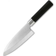Нож кухонный Kanetsugu Japanese Hocho Deba 165mm Black plastic handle (4014)