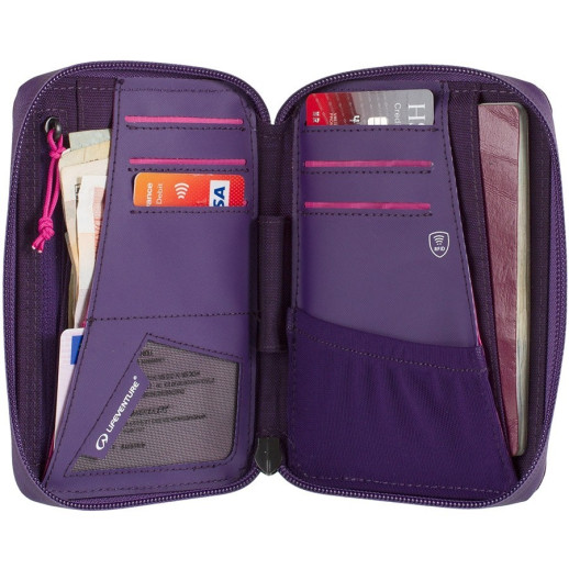 Кошелек RFID Lifeventure Mini Travel Wallet, Purple