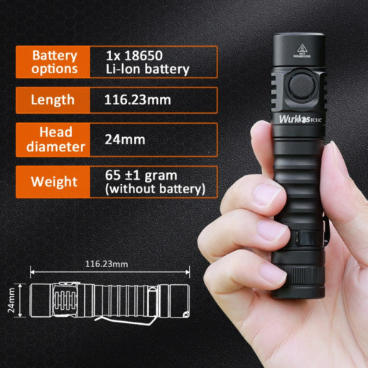 Фонарь Wurkkos FC11C 1200lm Зеленый