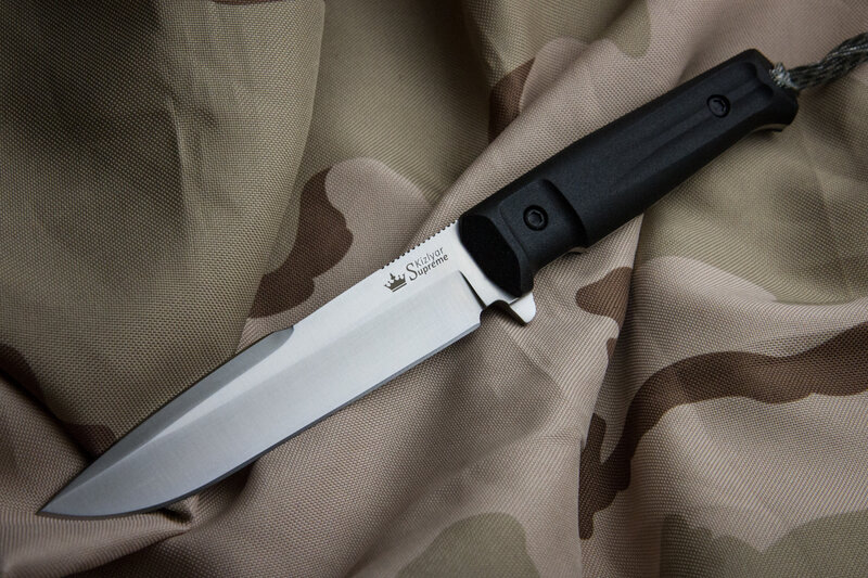 Нож Kizlyar Supreme Delta сатин, сталь D2, камо ножны
