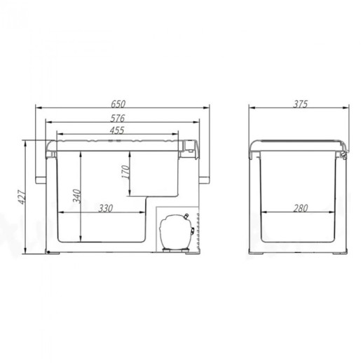 Портативный холодильник Brevia 40L, 22440
