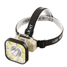 Фонарь налобный Police 826XS-XPE+8COB, 1x18650, вело крепление, ЗУ Type-C, Box