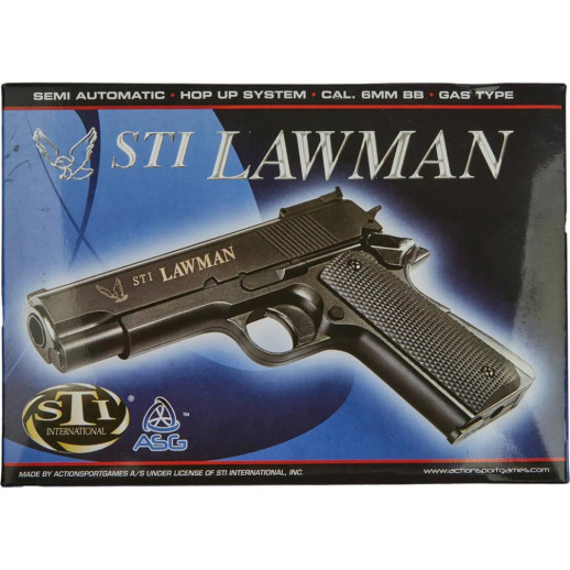 Пистолет страйкбольный ASG STI Lawman Green Gas кал.6 мм