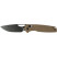 Нож CJRB Acacia Black Blade, brown