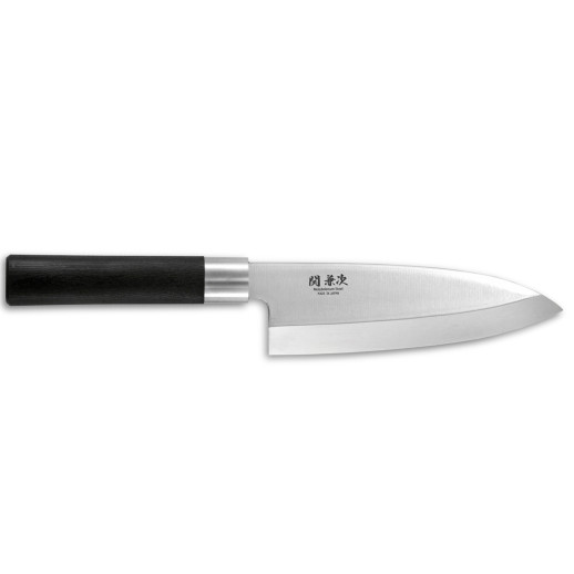 Нож кухонный Kanetsugu Japanese Hocho Deba 180mm Black plastic handle (4015)