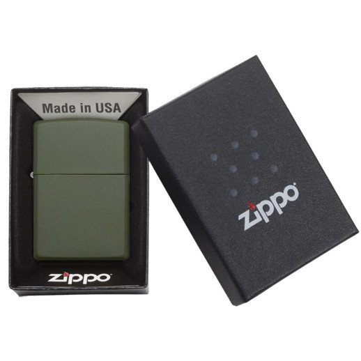 Зажигалка Zippo REGULAR GREEN MATTE