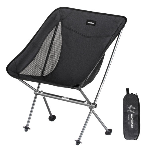Стул складной Naturehike Stellaluna L04 CNK2450JJ015, размер M, алюминий, черный (6927595753903)