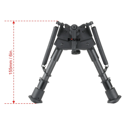 Сошки Vector Optics 155-230 мм. Карбоновое волокно, подпружиненное с рычагом