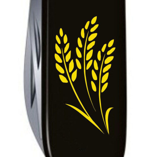 SPARTAN UKRAINE  91мм/12функ/черн /штоп /Колоски пшеницы желт.