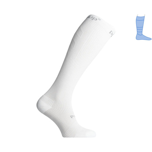Компрессионные гольфы защитные летние Protector LongDry+ PRO белые M 40-43
