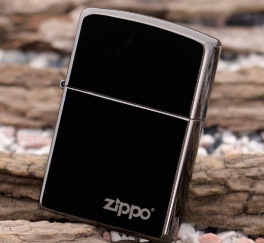 Зажигалка Zippo Black Ice, Logo Laser, 150ZL