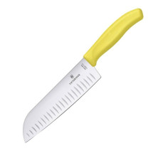 Нож кухонный Victorinox SwissClassic Santoku 17 см в блистере желтый