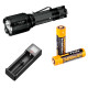 Комплект Fenix TK25UV+ аккумулятор 3400 + зарядное устройство ARE-D1
