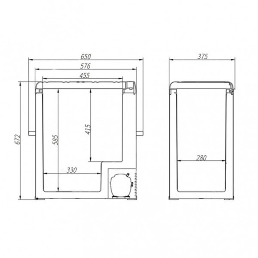Портативный холодильник Brevia 75L, 22470
