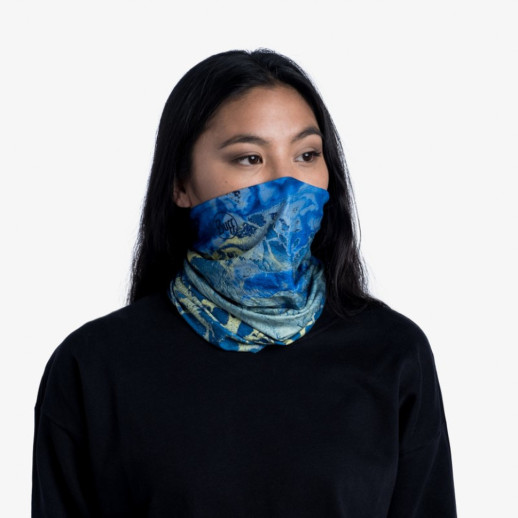 Шарф-труба Buff Coolnet UV+ Realtree Wav3 Blue Yellow