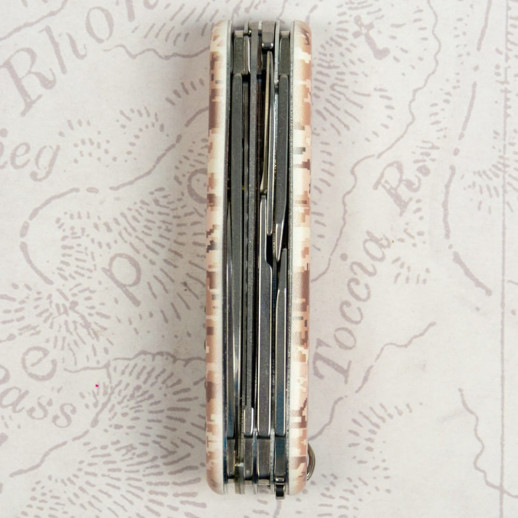Складной нож Victorinox HUNTSMAN ARMY Пиксель песочный с красн Лого 1.3713.7.W3945p