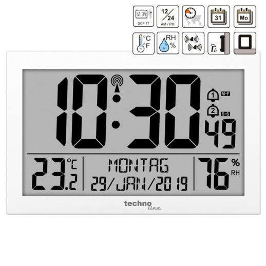 Часы настенные Technoline WS8016 White (WS8016 weiss)