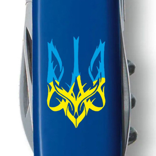 Нож Spartan Ukraine 91мм/12функ/син /Тризуб готический син-желт.