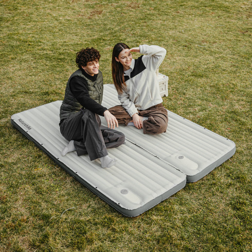 Матрас надувной одинарный Naturehike CNK2450WS034, 95 мм, с мешком для надувания, белый
