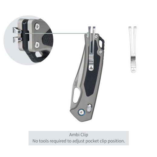 Нож складной SRM Retriever 9203-AK, черно-серый