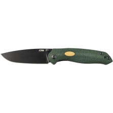 Нож CJRB Aes Black Blade, AR-RPM9, Micarta green