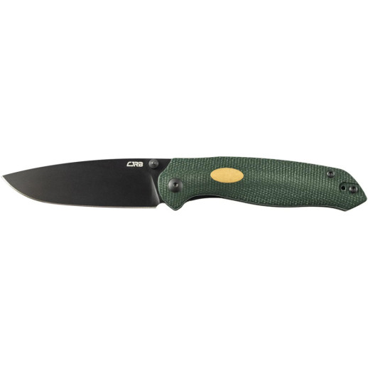 Нож CJRB Aes Black Blade, AR-RPM9, Micarta green