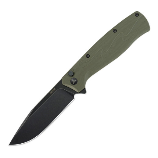 Нож складной туристический SRM (9.2 см) 14C28N / G10 зеленый