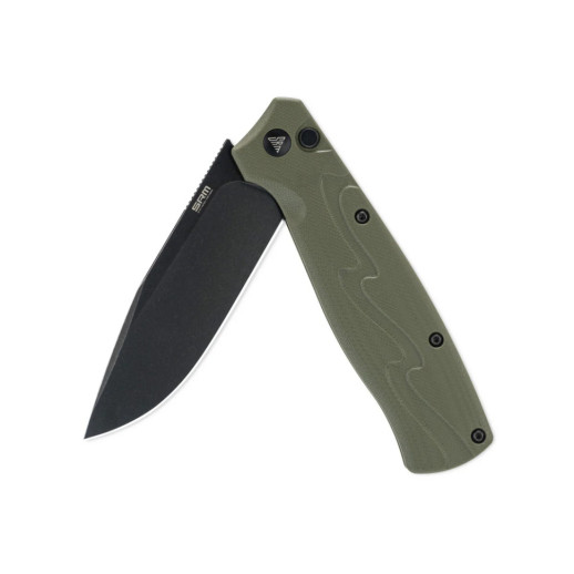 Нож складной туристический SRM (9.2 см) 14C28N / G10 зеленый