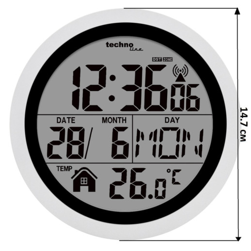 Часы настенные Technoline WT3005 Bath Clock Silver (WT3005)