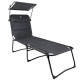 Кровать раскладная Bo-Camp Sun Lounger With Sunscreen 5 Positions Grey (1304492)