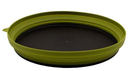 Тарелка Tramp силиконовая с пластиковым дном 1070 мл, зеленый