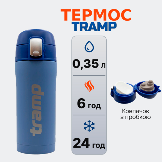 Термос Tramp 0,35л UTRC-106 Мульти-голубой