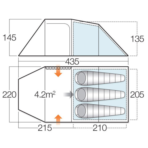 Палатка Vango Beta 350 XL Moroccan Blue