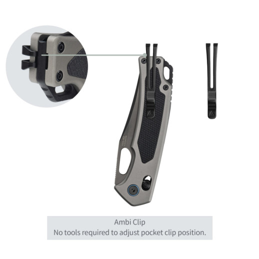 Нож складной SRM Retriever 9203-AK2, черно-серый