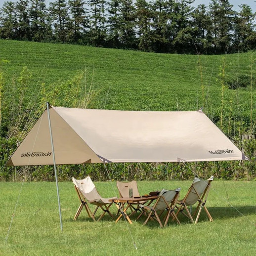 Тент для кемпинга Naturehike Girder NH20TM006, 150D, 500х292 см, золотой (с двумя стойками)
