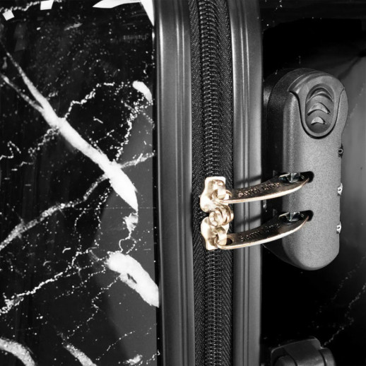 Чемодан Semi Line 24" (M) Black Marble (T5730-2)