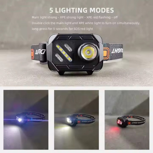 Фонарь налобный Police WT-509+XPE+9SMD, 3xAAA, Box