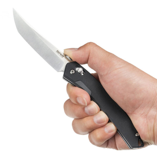 Нож складной туристический SRM 9211-GB2 (9.2 см) 8Cr13MoV / G10 черный