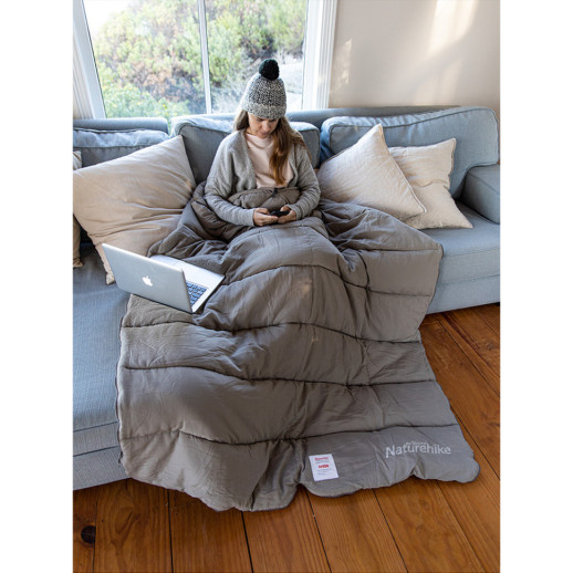 Спальный мешок с капюшоном с обычным мешком для хранения Naturehike M300 CNK2350WS023, зеленый, левый